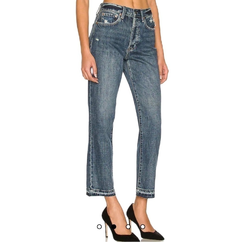 Sz24 Pistola Charlie High Rise Straight Un-Done Frayed Hem in Eternal EUC